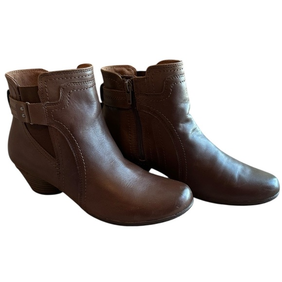 Cobb Hill Brown Leather Ankle Boots - Picture 4 of 7